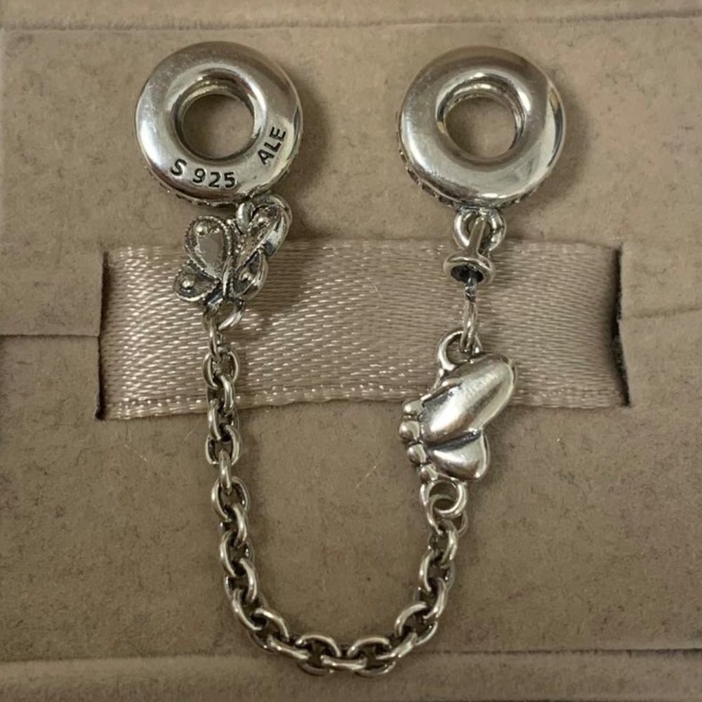 Pandora Butterfly Safety Chain Charm